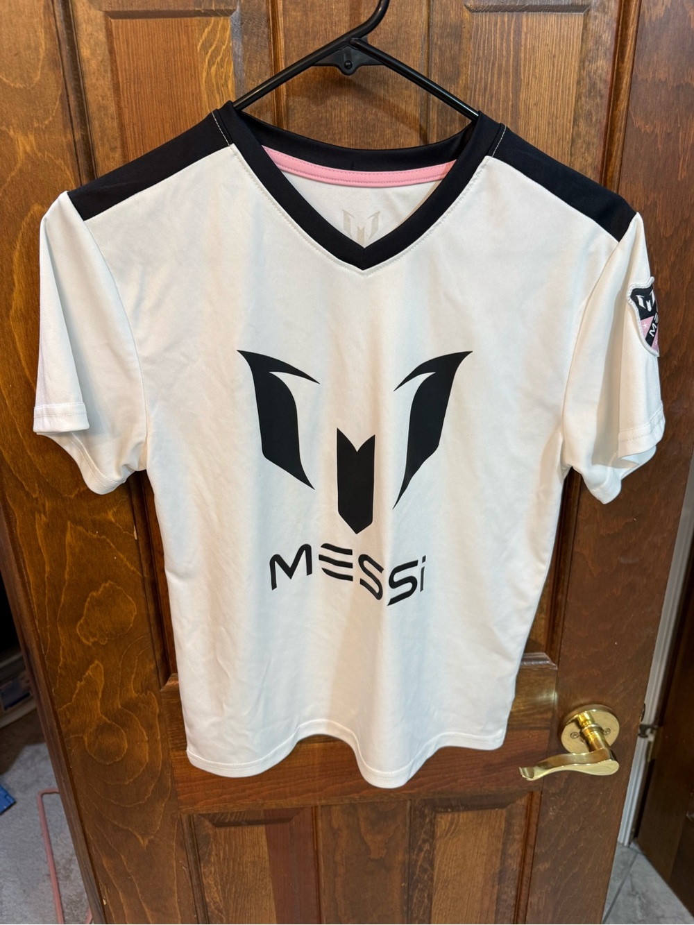Messi White and Black Soccer Jersey